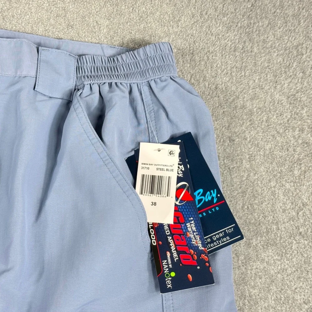 NEW Bimini Bay Boca Grande ll Shorts Men's 38 Steel Blue BloodGuard™ Nylon